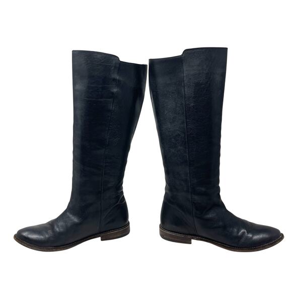 Frye Paige Tall Buckle Boots - Black Leather - Riding - Size 6.5 - Picture 3 of 11